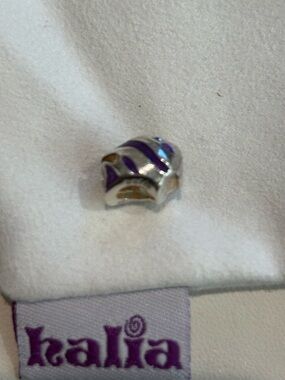 Pandora-style “Purple Fish” Charm - Sterling Silver